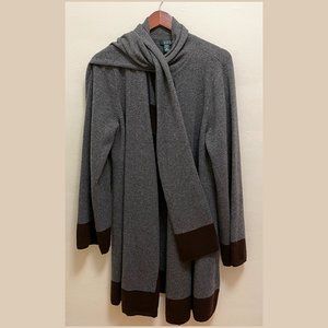 Ralph Lauren Sweater Coat, Attached Scarf